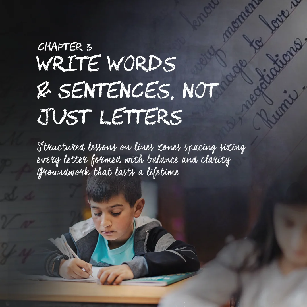 Write words & sentences, not just letters